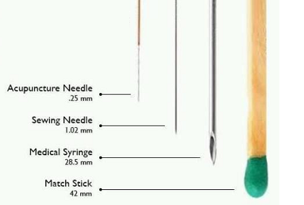 acupuncture needle size